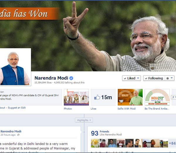अमेरिकी राष्ट्रपति ओबामा को नरेंद्र मोदी की फेसबुक पर चुनौती