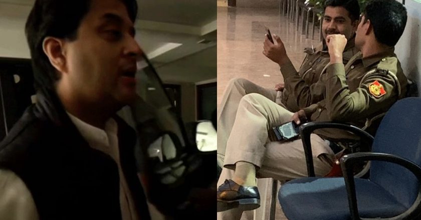 MP में सिंधिया की सुरक्षा में फिर चूक:ज्योतिरादित्य की कार छोड़ 7 KM तक दूसरी गाड़ी की पायलटिंग करती रही पुलिस, ग्वालियर-मुरैना के 14 पुलिसकर्मी सस्पेंड