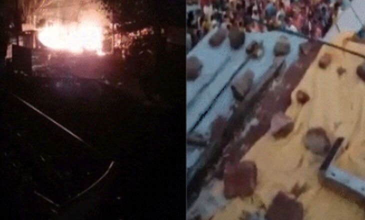 बैतूल में पथराव और आगजनी:अतिक्रमण हटाने की मांग को लेकर उग्र हुई भीड़; पुलिस ने आंसू गैस के गोले छोड़े, खदेड़ा