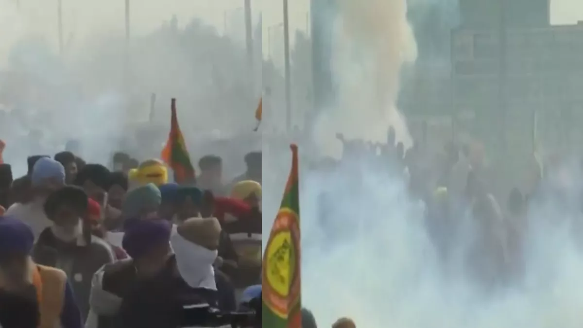राजधानी के पास पहुंचा किसानों का दिल्ली मार्च, किसानों पर छोड़े गए आंसू गैस के गोले