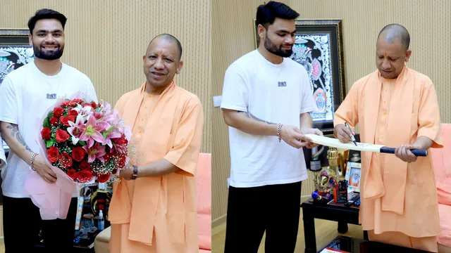 भारतीय क्रिकेट के उभरते सितारे रिंकू सिंह ने सोमवार को उत्तर प्रदेश के मुख्यमंत्री योगी आदित्यनाथ से मुलाकात की। इस खास मौके पर रिंकू ने मुख्यमंत्री से ऑटोग्राफ भी लिया, जो अपने आप में एक अनोखा और प्रेरणादायक पल था। यह मुलाकात न सिर्फ व्यक्तिगत थी
